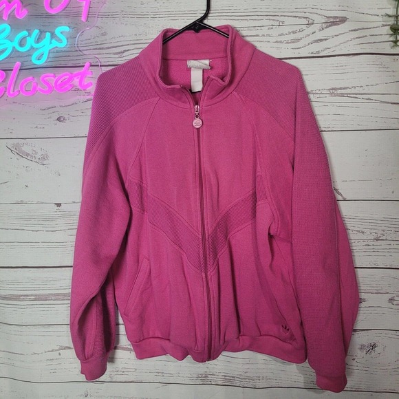 Vintage Adidas & French Navy Pink Sweatshirt & Jogger Set Womans Size Large - Picture 2 of 11